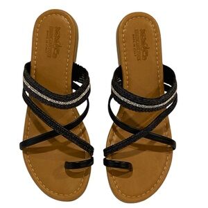 Coach & Four Manarola Black Sandals - New/Never Worn - Size 11